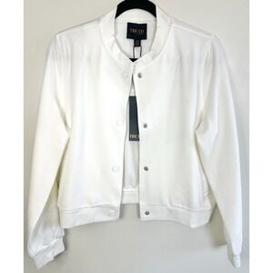 Truth by Republic Womens Size M Snap Front Bomber Jacket Elevated Staple Capsule